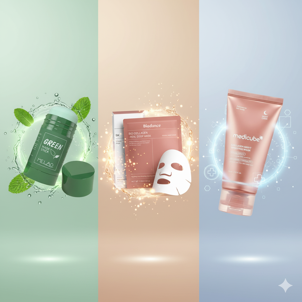 2 Masques Collagène , 1 Green Mask