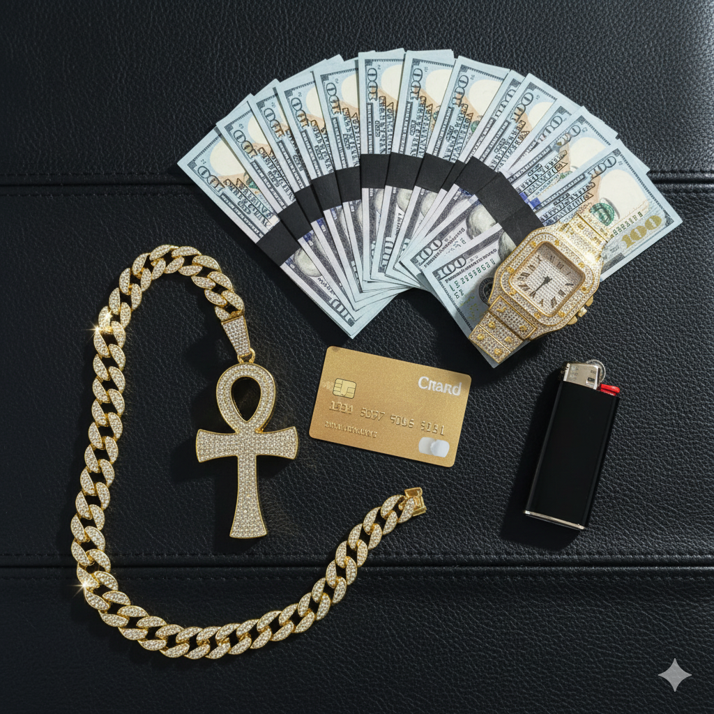 🔥 Pack Hip Hop Ultime – Montre + Chaîne + Bracelet 🔥