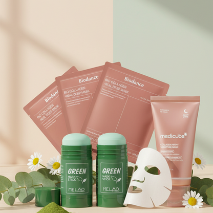 2 Masques Collagène , 1 Green Mask