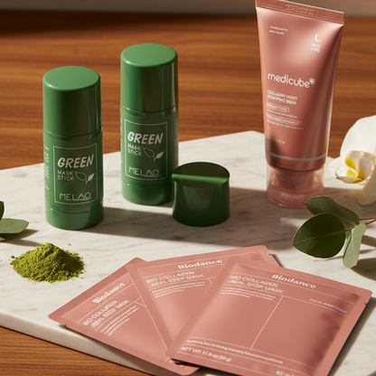 2 Masques Collagène , 1 Green Mask